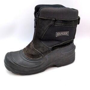 Ranger Shoes Mens Black 8 Winter Boots Thermolite Insulation Front Zip Warm